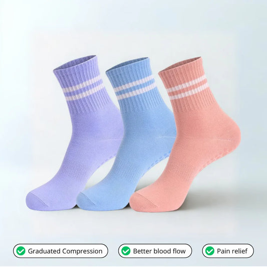 1-Pair of 3D Compression color socks